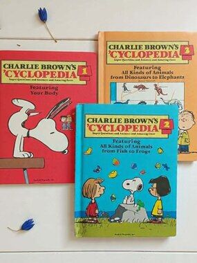 Vintage Charlie Brown's Cyclopedia Vol. 1, 2 & 3 Hardcover Book Set | Peanuts